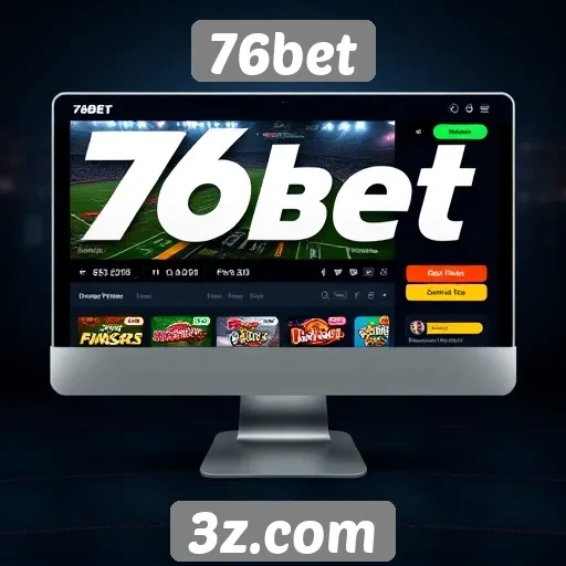 Interface do usuário do site 76bet em destaque