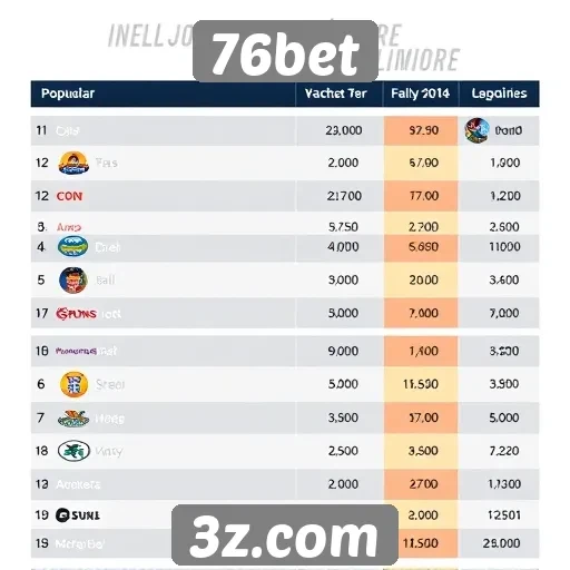Estudo sobre a popularidade dos jogos no 76bet